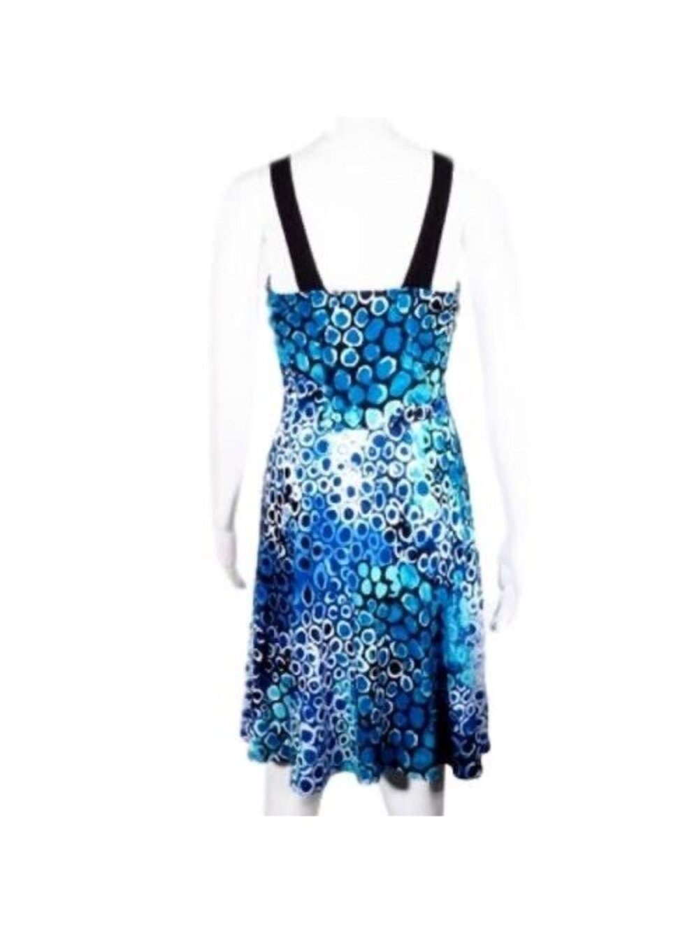 Papillon Blanc Dress Womens Size 4 P A Line Sleeveless Blue Black White Lined - Picture 7 of 10